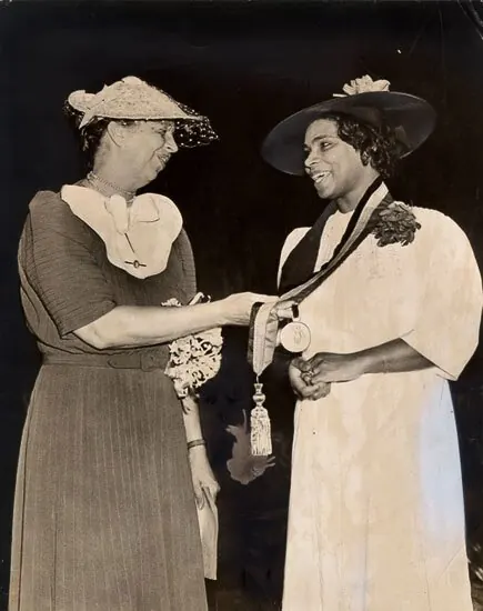 Marian Anderson with Eleanor Roosevelt