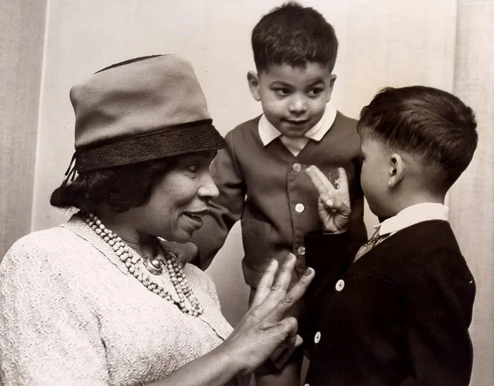 Marian Anderson with children