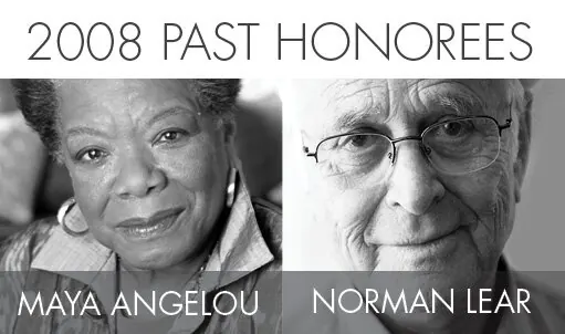 Maya Angelou & Norman Lear, archival honoree photograph